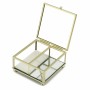 Jewelry box Signes Grimalt Golden Glass Crystal 10 x 5,5 x 10 cm