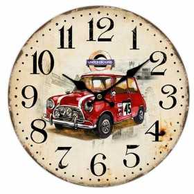 Wall Clock Signes Grimalt Car MDF Wood 4 x 34 x 34 cm