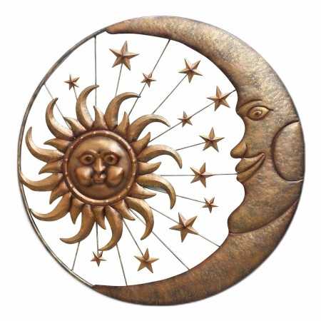 Wall Decoration Signes Grimalt Sun Moon Gold 2,5 x 71 x 71 cm