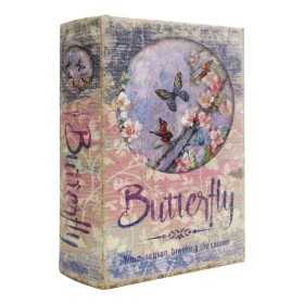 Decorative box Signes Grimalt Book Pink Butterfly Cardboard MDF Wood 5 x 17 x 11 cm