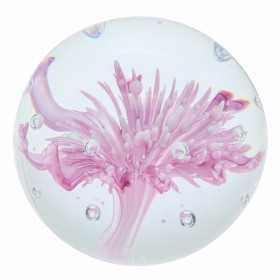 Paperweight Signes Grimalt Pink Flower Glass Crystal