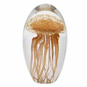 Paperweight Signes Grimalt Jellyfish Orange Glass Crystal