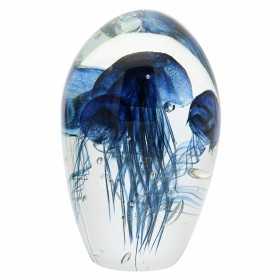 Paperweight Signes Grimalt Blue Jellyfish Glass Crystal