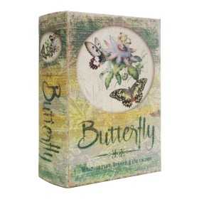 Decorative box Signes Grimalt Book Green Butterfly MDF Wood 5 x 17 x 11 cm