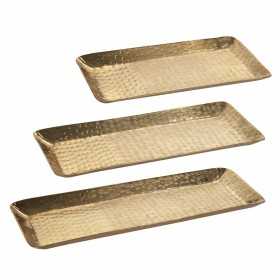 Set of trays Signes Grimalt Golden 15 x 2 x 42 cm