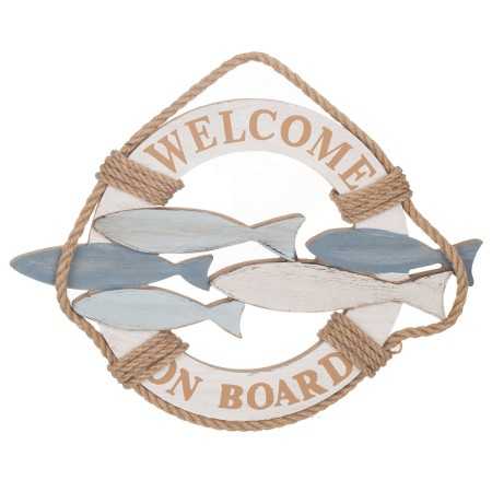 Décoration murale Signes Grimalt Welcome Poissons 3 x 29,5 x 40 cm