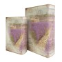 Set de boîtes décoratives Signes Grimalt Livre Lavande Lila Bois Bois MDF 7 x 27 x 18 cm