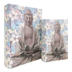 Set de boîtes décoratives Signes Grimalt Livre Buda Bois MDF 7 x 27 x 18 cm