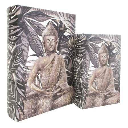 Set dekorativer Karten Signes Grimalt Buch Buddha Holz MDF 7 x 27 x 18 cm