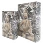 Uppsättning med Dekorativa Lådor Signes Grimalt Boken Buddha Trä MDF 7 x 27 x 18 cm