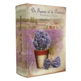 Dekorationslåda Signes Grimalt Boken Lavendel Lila Trä Trä MDF 5 x 17 x 11 cm