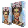 Set de boîtes décoratives Signes Grimalt Frida Kahlo Livre Bois MDF 7 x 30 x 21 cm