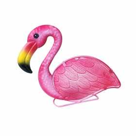Candleholder Signes Grimalt Pink flamingo Metal 7,5 x 21 x 28 cm