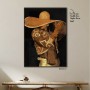Cadre Signes Grimalt Femme Chapeau Peinture 4,5 x 123 x 83 cm