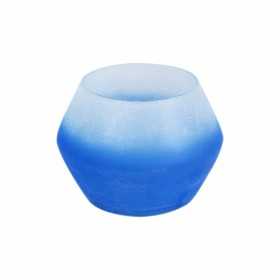 Candleholder Signes Grimalt Blue Glass Crystal 14 x 10 x 14 cm