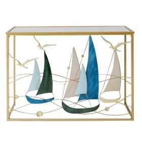 Meuble d'Entrée Signes Grimalt Bateau Métal Verre 38 x 80 x 108 cm