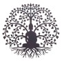 Wall Decoration Signes Grimalt Tree Buddha Black 0,2 x 58 x 60 cm