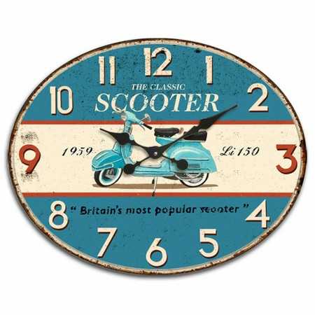 Wanduhr Signes Grimalt Vespa Holz MDF Vintage 0,2 x 39 x 49 cm