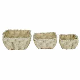 Basket set Signes Grimalt Vegetable fibre 28 x 15 x 28 cm