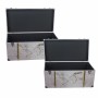 Set of Chests Signes Grimalt World Map White PVC MDF Wood 40 x 40 x 80 cm