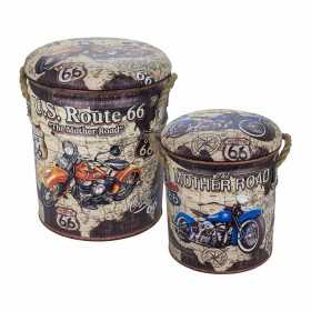 Stuhl-Set Signes Grimalt Route 66 Motorrad Vintage 30 x 35 x 30 cm