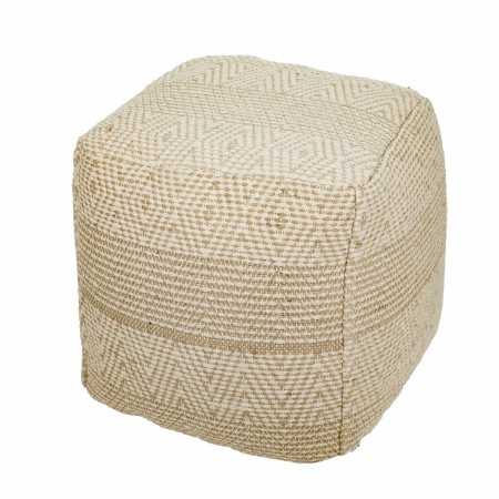 Pouffe Signes Grimalt Squared Geometric Beige 45 x 45 x 45 cm