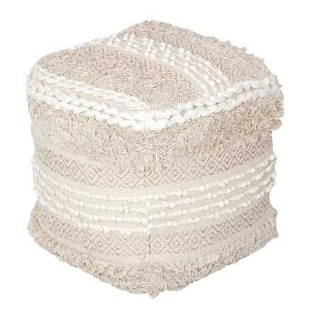 Pouf Signes Grimalt Carré Géométrique Beige 50 x 50 x 50 cm