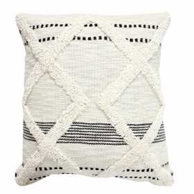 Cushion Signes Grimalt Geometric White 45 x 10 x 45 cm
