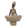 Decorative Figure Signes Grimalt African Woman Brown 15 x 23 x 16 cm