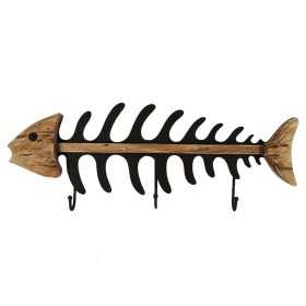 Wall mounted coat hanger Signes Grimalt Fish Wood 4,5 x 22 x 59,5 cm