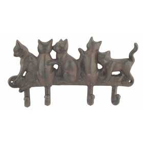 Wall mounted coat hanger Signes Grimalt Cats Cast Iron 3 x 14,5 x 27 cm