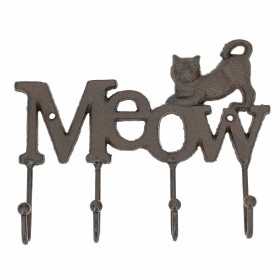 Wall mounted coat hanger Signes Grimalt meow Cat MDF Wood 16 x 20 x 3,5 cm