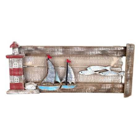 Wanddekoration Signes Grimalt Segelboot 5 x 24,5 x 59 cm