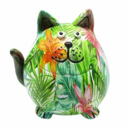 Decorative Figure Signes Grimalt Cat Green Cats 8,5 x 10 x 10 cm