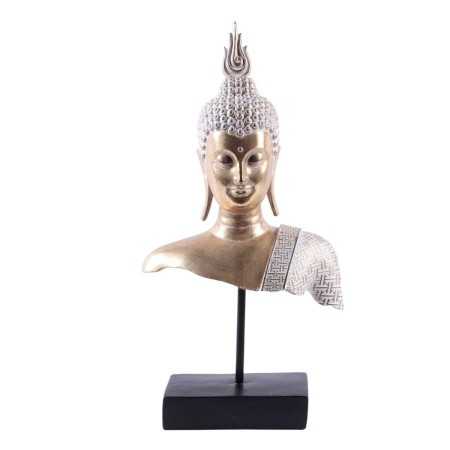 Figurine Décorative Signes Grimalt Blanc/Or Buda Résine 9,5 x 40 x 20 cm