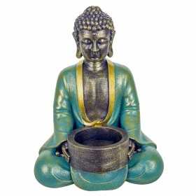 Decorative Figure Signes Grimalt Green Buddha 8,5 x 14,5 x 10,5 cm