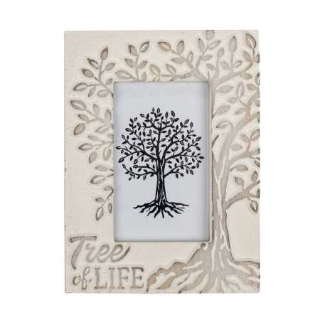Photo frame Signes Grimalt Tree of Life White Crystal MDF Wood 1 x 23 x 18 cm