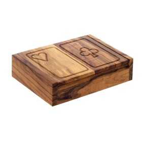 Card Game Signes Grimalt Double Olive Wood 12 x 3,5 x 16 cm