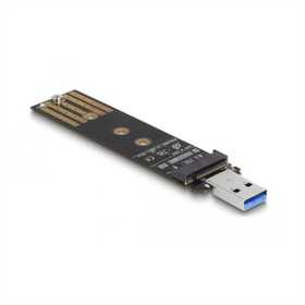 Hard Drive Adapter DELOCK 64197 Black USB-A M.2