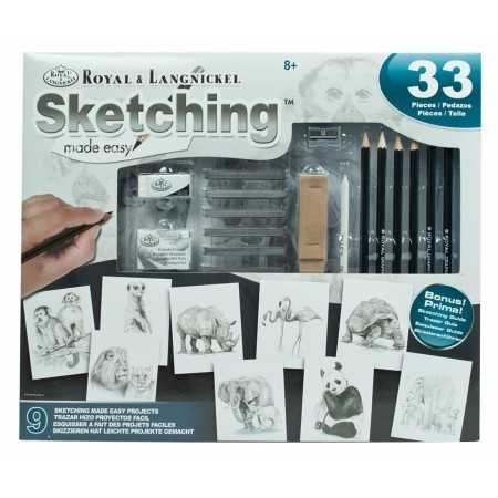 Zeichenset Royal & Langnickel SKETCHING MADE EASY 33 Stücke