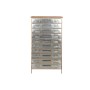 Schubladenschrank Home ESPRIT Braun Grau Silberfarben natürlich Metall Tanne Loft 66 x 33,5 x 121 cm
