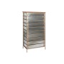 Caisson à Tiroirs Home ESPRIT Marron Gris Argenté Naturel Métal Sapin Loft 66 x 33,5 x 121 cm