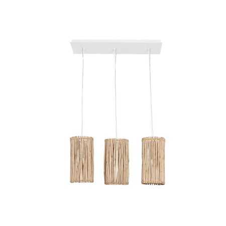 Suspension Home ESPRIT Blanc Naturel Bois d'eucalyptus 50 W 20 x 20 x 40 cm