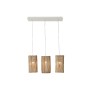 Suspension Home ESPRIT Blanc Naturel Bois d'eucalyptus 50 W 20 x 20 x 40 cm