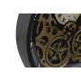 Wall Clock Home ESPRIT Black Golden Metal Crystal Gears 46 x 7,3 x 46 cm