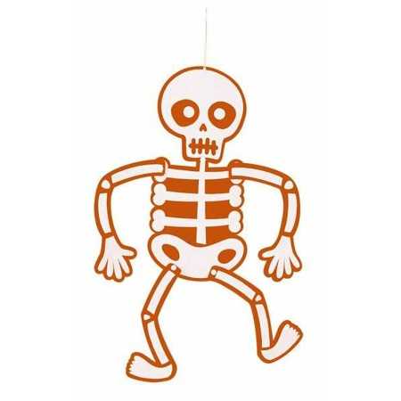 Hängsmycke Skelett Rubies Orange Filthatt 51 cm