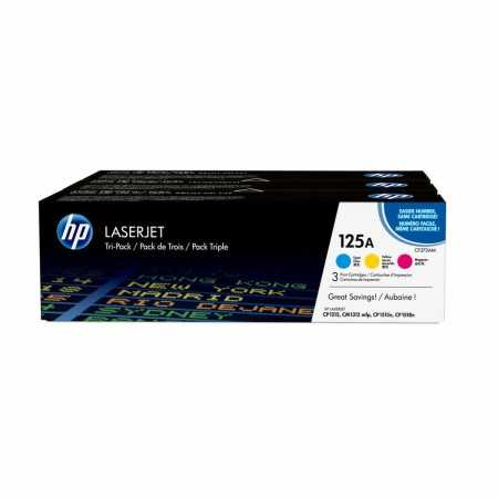 Toner HP 125A 3-pack Cyan/Magenta/Yellow Original LaserJet Toner Cartridges with ColorSphere Toner