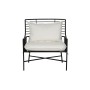 Armchair Home ESPRIT White Black Metal 70 x 68 x 79 cm