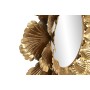 Wall mirror Home ESPRIT Golden Metal Leaf of a plant 76,5 x 8 x 76,5 cm