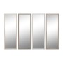 Wandspiegel Home ESPRIT Weiß Braun Beige Grau Kristall polystyrol 33 x 3 x 95,5 cm (4 Stück)